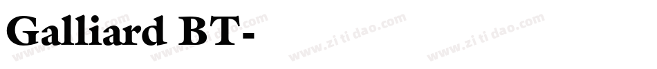 Galliard BT字体转换